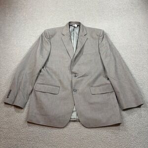 J.M. Haggar Sport Coat Mens 40R Gray Classic Fit Two Button Blazer 1054525